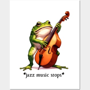 Jazz Music Stops meme frog Posters and Art